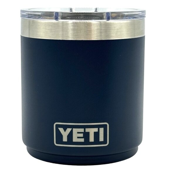 LASER ENGRAVED PERSONALIZATION YETI 10oz. LOWBALL - BLACK - Picture 1 of 2